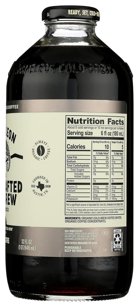 32 Chameleon Cold Brew Organic Espresso Cold Brew Coffee, FZ