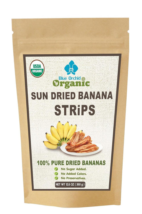 100% (12.6 OZ Sundried Banana Strips | Certified Organic Whole Fruit Snacks | No Added Sugar, Unsulfured, Gluten-Free