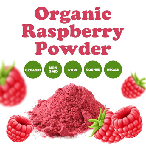 1 Food to Live Organic Raspberry Juice Powder, Pound Non-GMO, Raw, Vegan, Bulk, Rich in Essential Amino Acids, Fatty