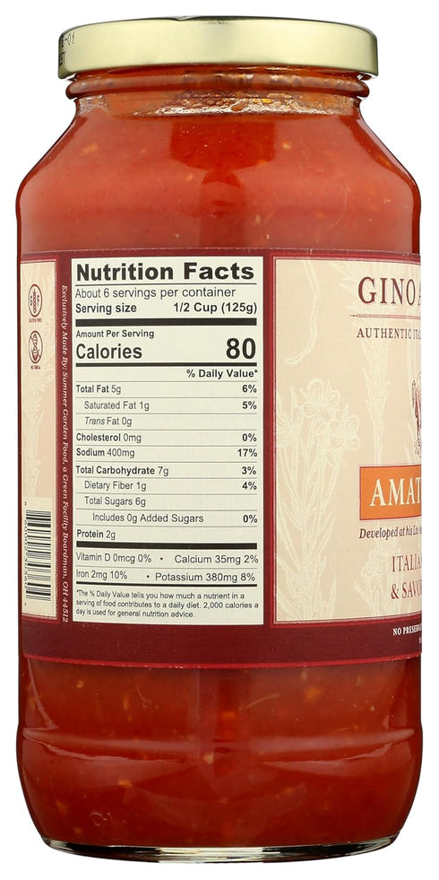 Gino Angelini Savory Bacon Pasta Sauce - Flavorful Italian Sauce