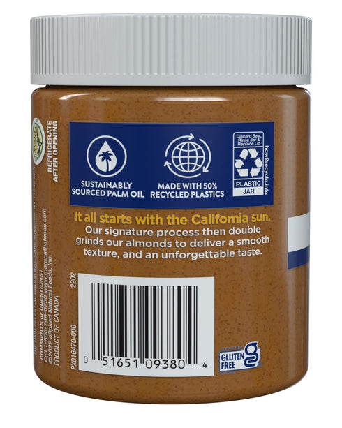 12 MaraNatha Natural Creamy Almond Butter, Gluten Free Nut Butter, No Stir, No Sugar or Salt Added, Ounce Jar
