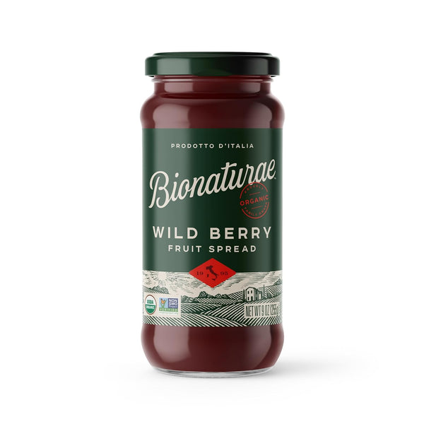Bionaturae Organic Wild Berry Fruit Spread - Jelly Organic, Non-GMO, USDA Certified,