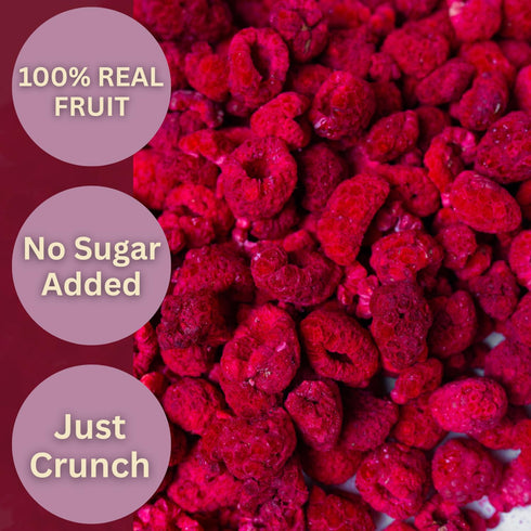 1oz Packs 100% Wise Harvest Freeze-Dried Raspberries Five | Single Ingredient Snack | Real Fruit, No Sugar Added, Just