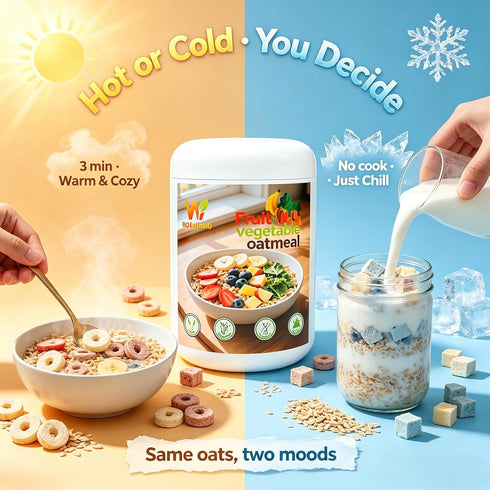 WGENGWU Instant Oatmeal Fruit,Breakfast Cereal with Oat Flour, Nutritious Instant Breakfast Oatmeal
