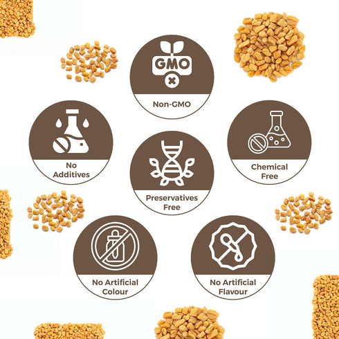 CARMEL ORGANICS Fenugreek Methi Seeds (Whole, 8 Ounce or 0.5 Lbs) | USDA Certified Organic | Non-Gmo | No Added