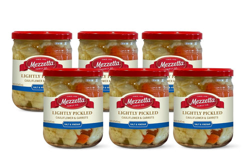 Mezzetta Pickled Vegetables Cauliflower and Carrots, Brined for Bold Flavor, Crunchy Vegan