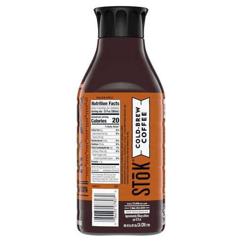 48 OZ SToK Cold Brew Coffee, Espresso Blend, Dark Roast Brewed Low and Slow, Unsweetened, Black Coffee, FL Bottle