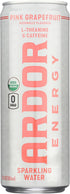 Ardor Organic Pink Grapefruit Sparkling Energy Water, 12 FZ
