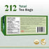 2-Pack, 106-Count Packs Uncle Lee's Organic Green Tea Bags Super Bright & Refreshing, Lightly Caffeinated Bulk Tea