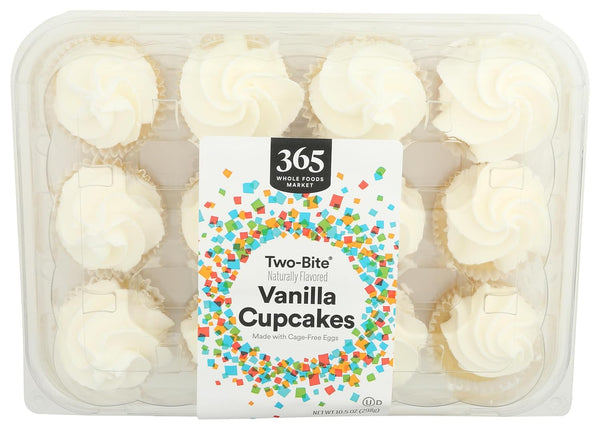 365 by Whole Foods Market , Two-Bite Vanilla Cupcakes, 10.5 oz, Frozen