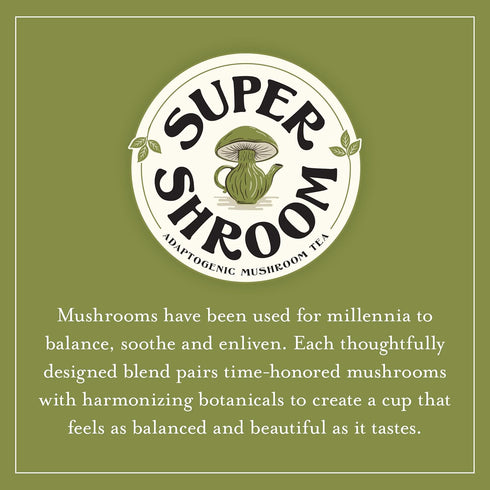 36 Count The Republic of Tea SuperShroom Calm Reishi Herbal Tea, Organic Rooibos, Cocoa and Dandelion Root Blend, Low
