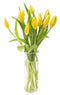 KaBloom Bouquet of Fresh Yellow Tulips with Vase (Farm-Fresh, Cut-to-Order and Homegrown