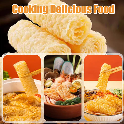 8.46oz MQZHUK Bean curd skin fried tofu puffs tofu skin fried soybean curd original soybean firm