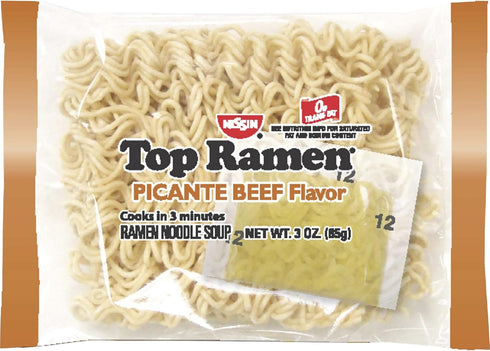 NISSIN FOODS Nissin Top Ramen Picante Beef Flavor Noodle Soup