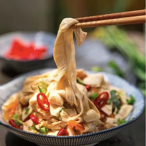 FLHYHDM SkinChinese Soup(4.86ozx2 Packs Tofu SkinHandmade Dried Tofu Speciality Oil Tofu SkinVegetarian, Non-Gmo