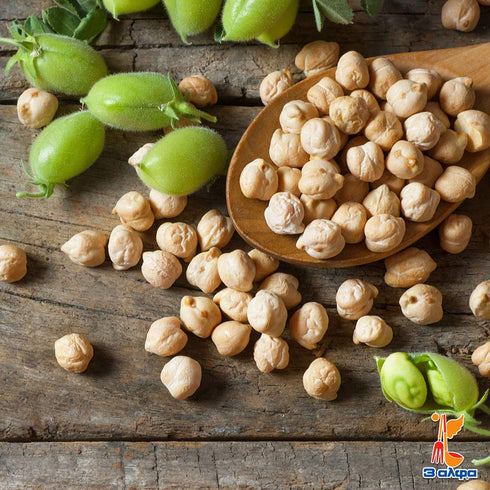 3alfa 1.1 Dried Peeled Chick Peas, Greek Garbanzo Beans - Pound