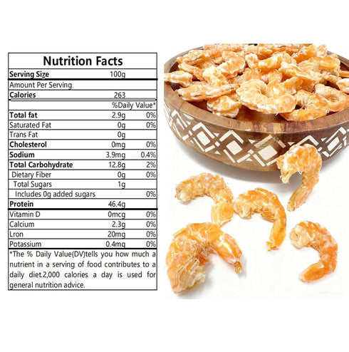 8oz, 8OZ/Bags DABC OAK LAND Dried Shrimp Medium Large Florida Sun Died Shrimp USA Dried Seafood Fresh-Caught