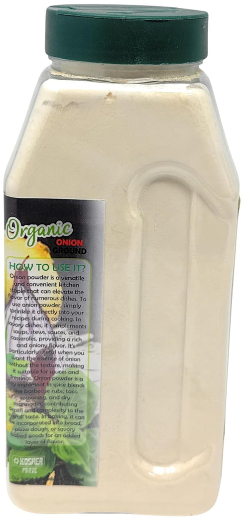 16oz (1lb) 454g Rani Organic Ground Onion (Pyaaz Powder) PET Jar ~ All Natural | Gluten Friendly | Vegan | NON-GMO |