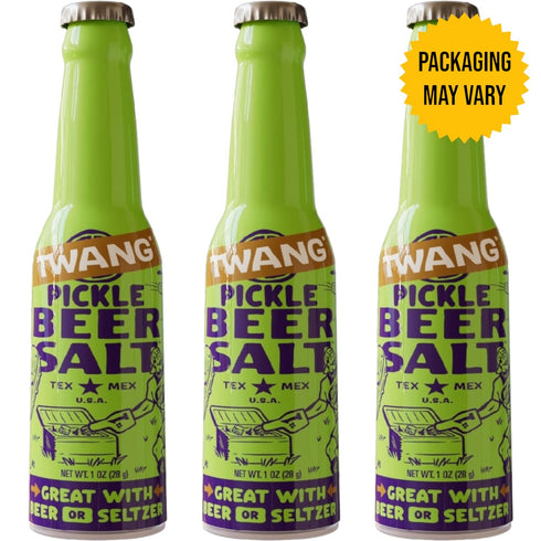 1 (Pack 3) Twang Flavored Beer Salt Seasoning, Pickle, Toppings for Beer, Hard Seltzers, Canned Cocktails and More