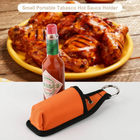 Beautyflier 5oz/150ML Hot Sauce Sleeve Holder, Portable Bottle Belt Holder for Tabasco, Sriracha, Cholula for the Hot