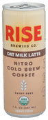 7 Oz Rise Brewing Co, Coffee Nitro Cold Brew Oat Milk Latte Organic, Fl