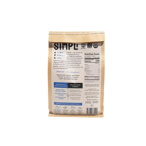 12 oz SIMPLi Regenerative Organic Certified Gigantes Beans, Dried White Beans, Buttery Flavor, High Fiber, USDA