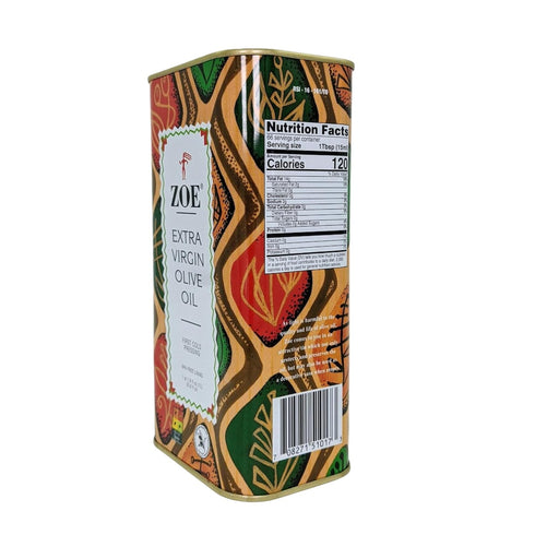1-Liter (Pack 2) ZOE Extra Virgin Olive Oil, Tins