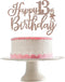 Happy 13th Birthday Cake Topper - Rose Gold Double-Sided Glitter Decorations for Girls