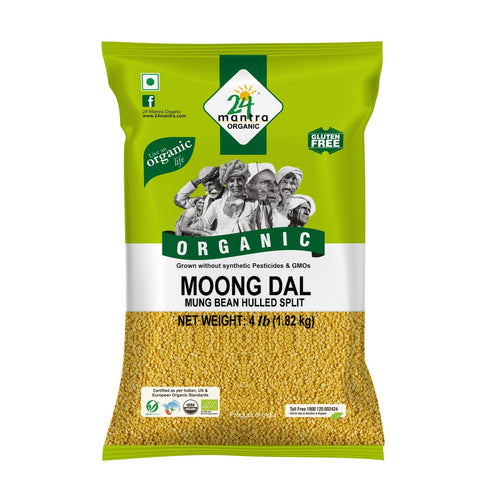 24 Mantra Organic Moong Dal - Usda Certified Organic - European Union Certified Organic -