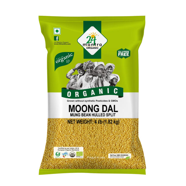24 Mantra Organic Moong Dal - Usda Certified Organic - European Union Certified Organic -