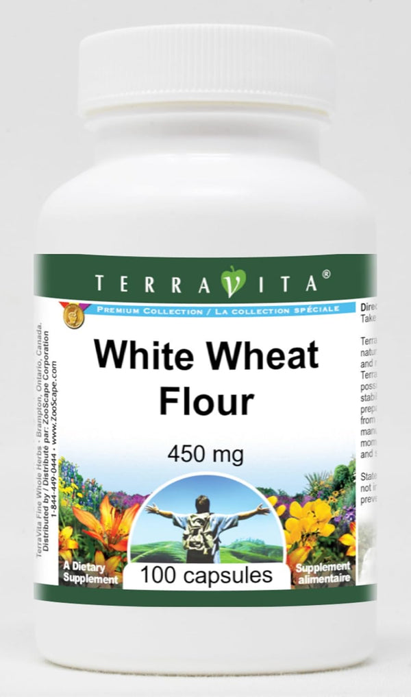 Terravita White Wheat Flour - 450 mg (100 Capsules, ZIN: 520152) - 3