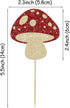 LcingTify 24 PCS Mushroom Cupcake Toppers Glitter Mushrooms Baby Shower Cupcake Picks Mushroom Birthday Decorations