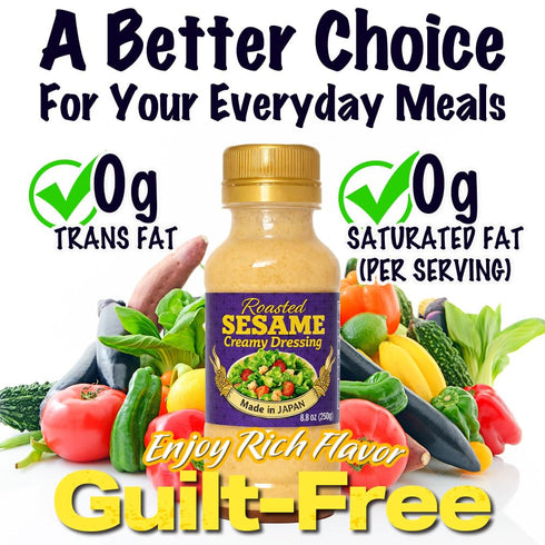 Store 51 0g 8.8 oz (250g) Japanese Roasted Sesame Dressing Low Calorie Only Calories per Serving, Saturated Fat, Creamy