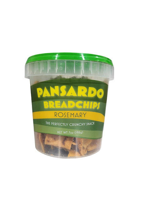 PANSARDO BREADCHIPS Traditional Sardinian Savory Bread Chips - Rosemary - Four Pack