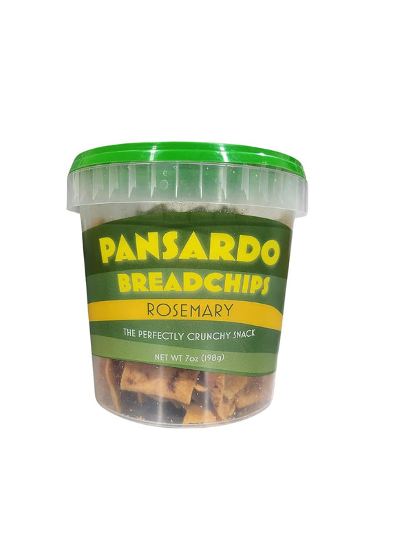 PANSARDO BREADCHIPS Traditional Sardinian Savory Bread Chips - Rosemary - Four Pack