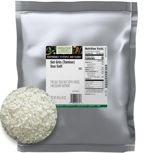 Frontier Co-op Celtic Sea Salt Sel Gris, Light Grey Sea Salt, Coarse,