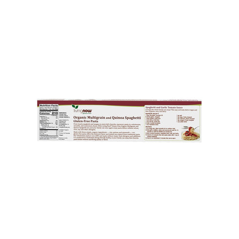 8-Ounce NOW Foods, Organic Quinoa Spaghetti, Gluten-Free, Corn-Free, Non-GMO, Quinoa and Rice Pasta
