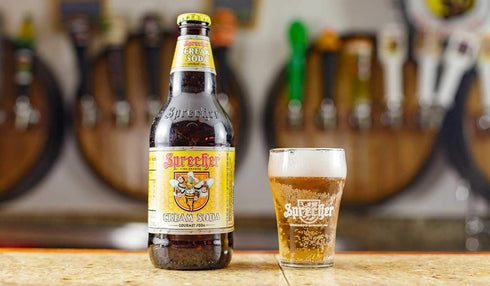 Sprecher 16-Ounce (Pack 12) CREAM SODA - "From the Cream City of Wisconsin", Glass Bottle