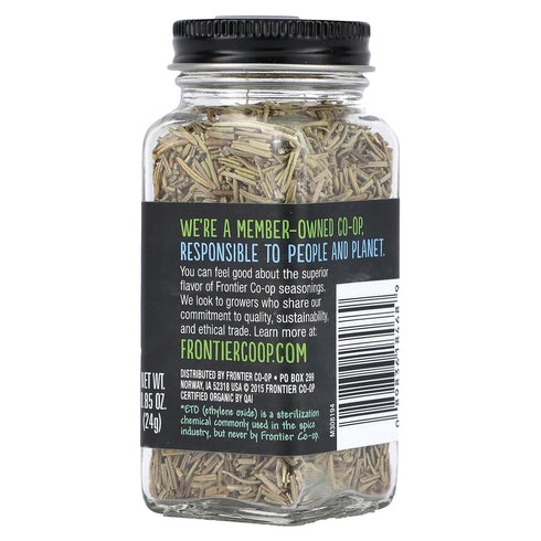 Frontier Co-op Organic Whole Rosemary Leaf, 0.85 Ounce Bottle, Fresh Earthy Taste & Aroma