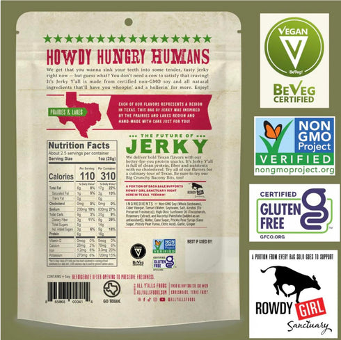 (2 Pack) It's Jerky Y'all Plant Based Jerky SWEET & SPICY | Beyond Tender and Tasty Vegan Snacks | Non-GMO, Gluten