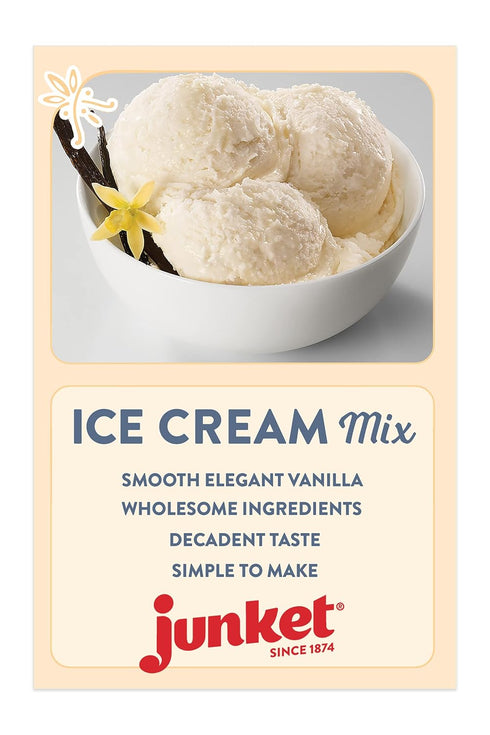 4 (Pack 4) Junket Ice Cream Mix Very Vanilla, Ounce