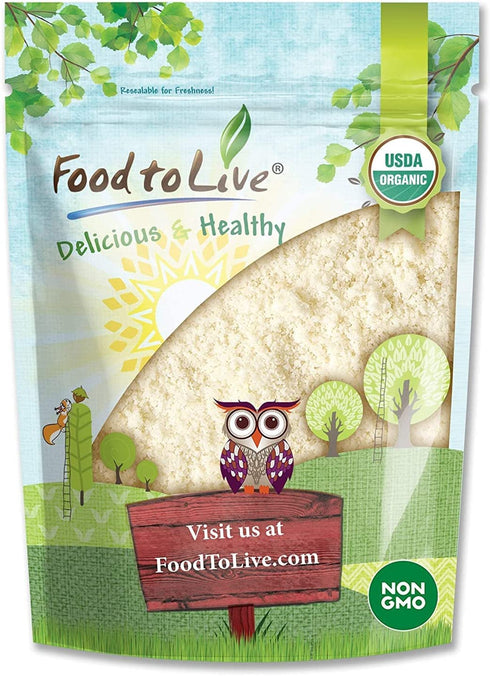 Food to Live Organic Almond Flour, 2 Pounds Extra Fine Blanched Prime