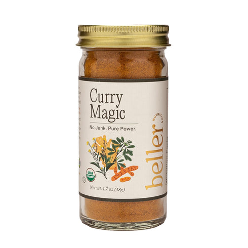 CURRY MAGIC Organic Spice Blend Seasoning, 1.7 oz, Rachel Beller Nutrition Power Spicing