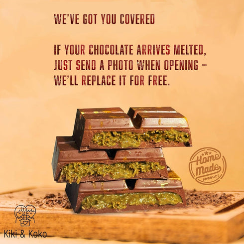 6.5oz Dubai Chocolate Pistachio Bar - Handmade Kunafa Baklava-Inspired Dessert with European Milk Chocolate