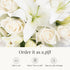 BloomsyBox Elegant White Lilies & Roses (Glass Vase Included) Fresh Flowers for Delivery Birthday Flowers - Send