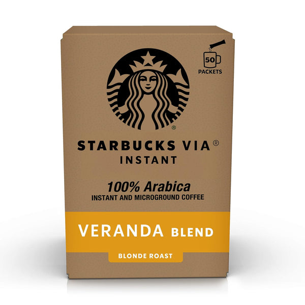 Starbucks VIA Instant Coffee, Light Roast Coffee, Veranda Blend, 100% Arabica, Single-Serve,