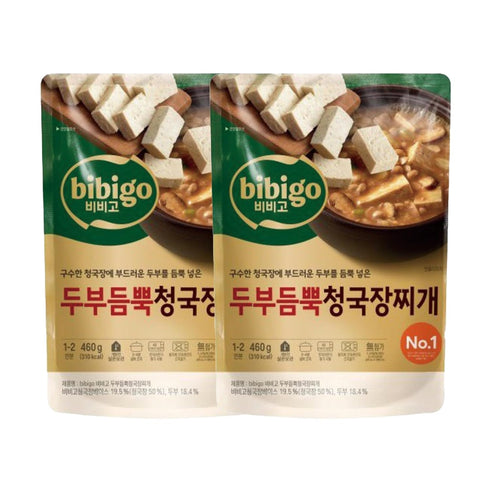 Generic Korean Tofu and Fermented Soybean Paste Stew Soup 16.2oz (460g) Pack of