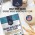 5 Lb Great River Milling Organic Whole Wheat Pastry Flour | Soft Texture, Lower Gluten | USDA Organic, Non-GMO, Kosher
