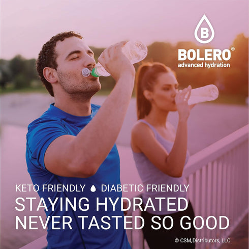 Bolero Sugar Free Drink Mix Packets Raspberry Fruit Flavors | 36 Small Sachets Powdered Flavored Water