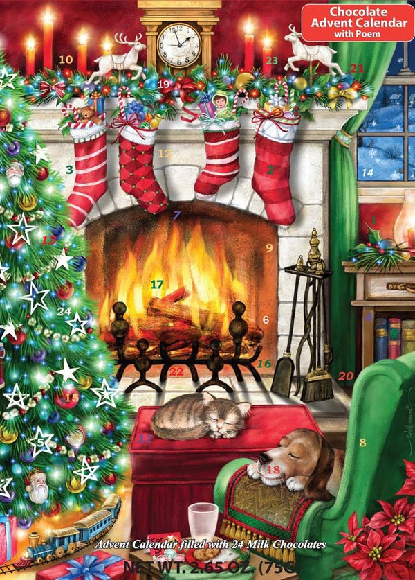 Vermont Christmas Company Cozy Christmas Chocolate Advent Calendar, Countdown to Christmas